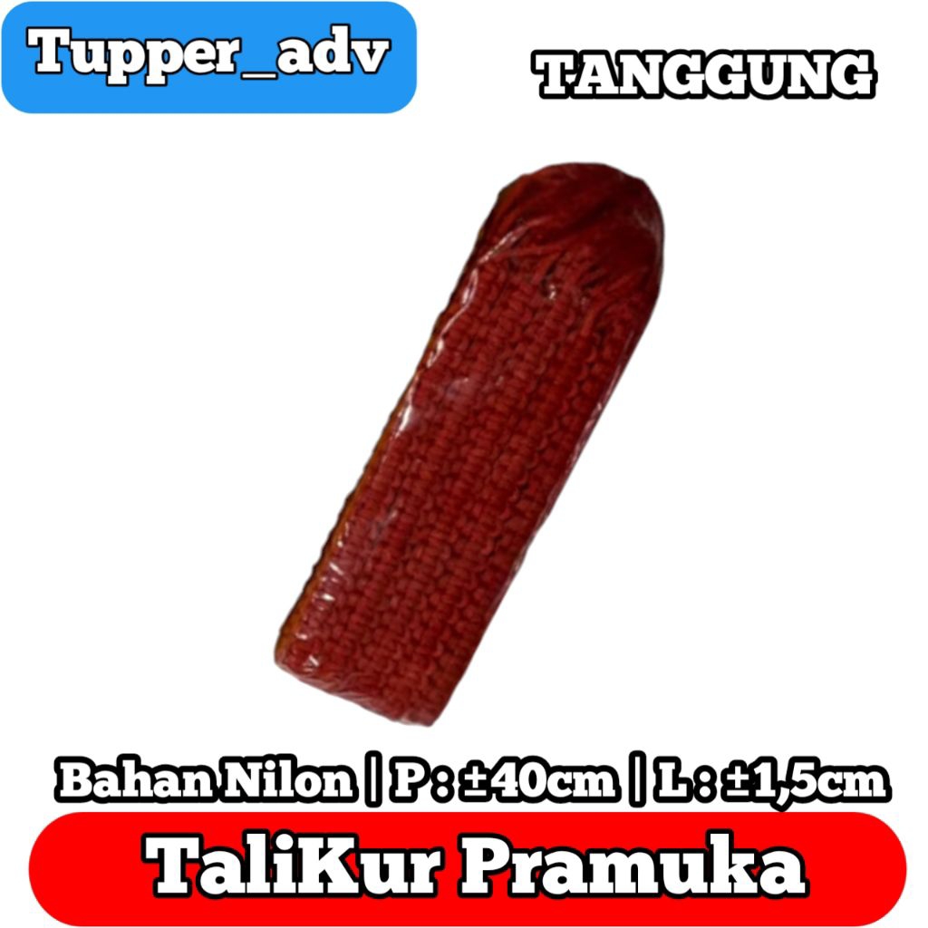 1Kodi Tali Pluit Pramuka MERAH (PENGGALANG) Tanggung / Talikur Pramuka Tanggung MERAH / Tali Peluit 