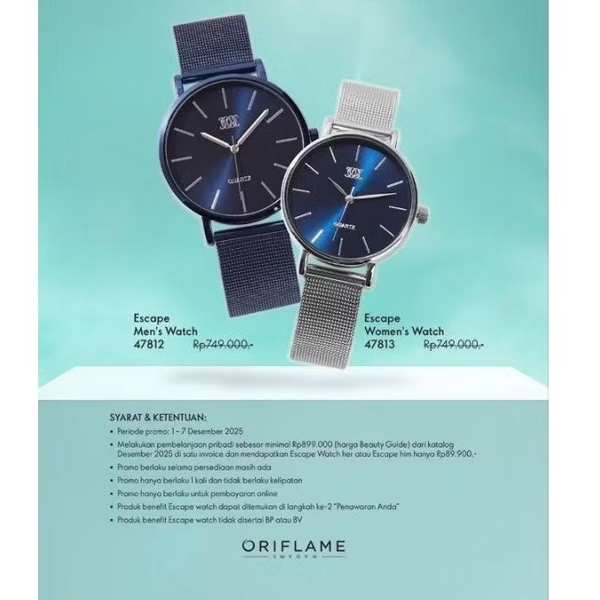 Ready Siap Kirim Escape Men's Watch/ Escape Women's Watch