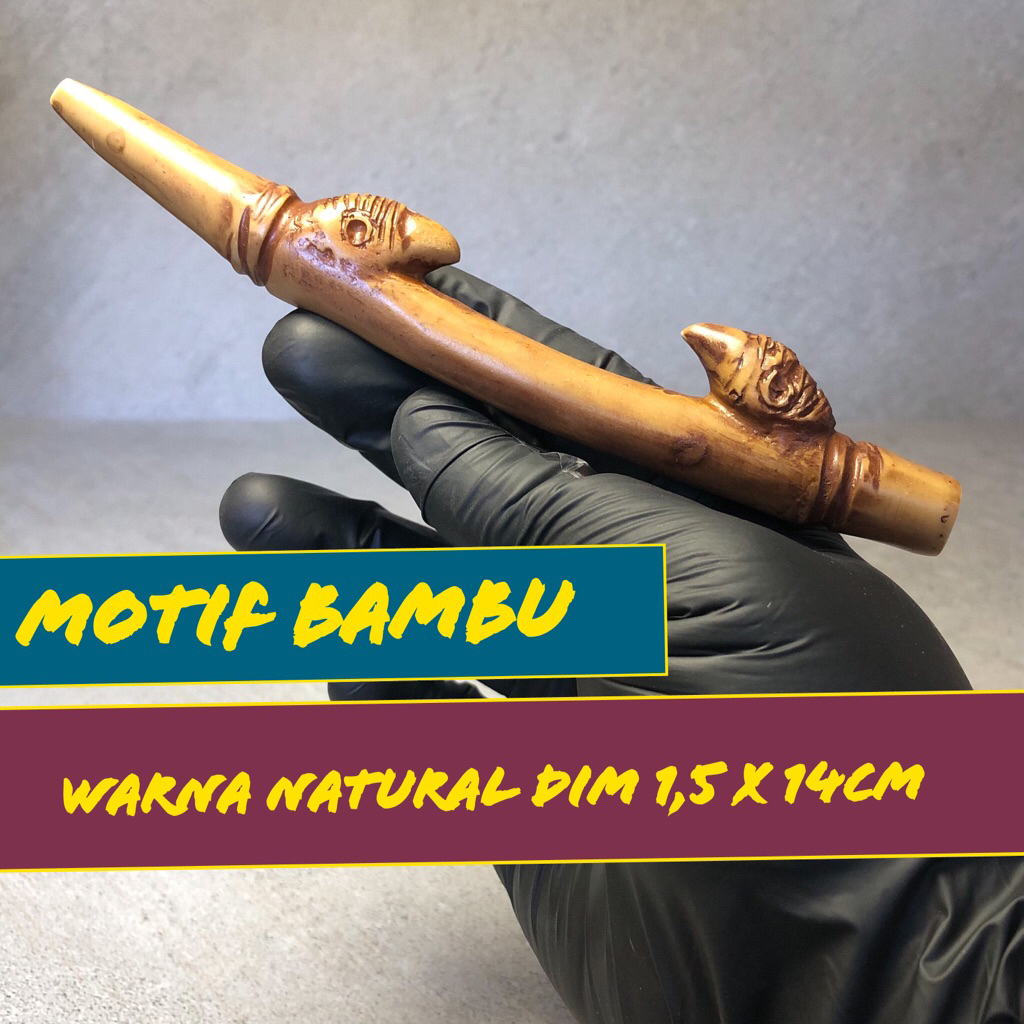 Pipa Rokok Model Kayu Bambu Unik Replika Super Antik