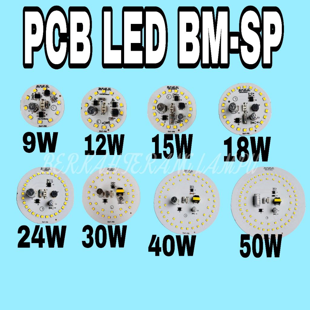 (FLASH SHALE) PCB LED AC BM SP 9w sampai 50w