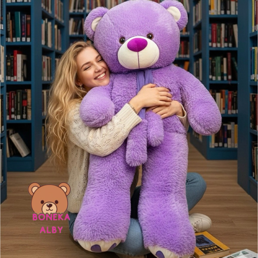 Boneka Tedy Bear Jumbo Syal Telapak 1,2 meter Berlabel SNI