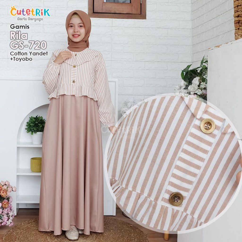 Cutetrik Gamis Anak Perempuan Remaja Tanpa Jilbab
