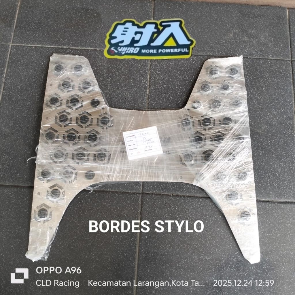 BORDES PIJAKAN KAKI STAINLESS SHIJIRO RACING VARIO 125 VARIO 150 VARIO 160 GENIO BEAT KARBU BEAT F1 