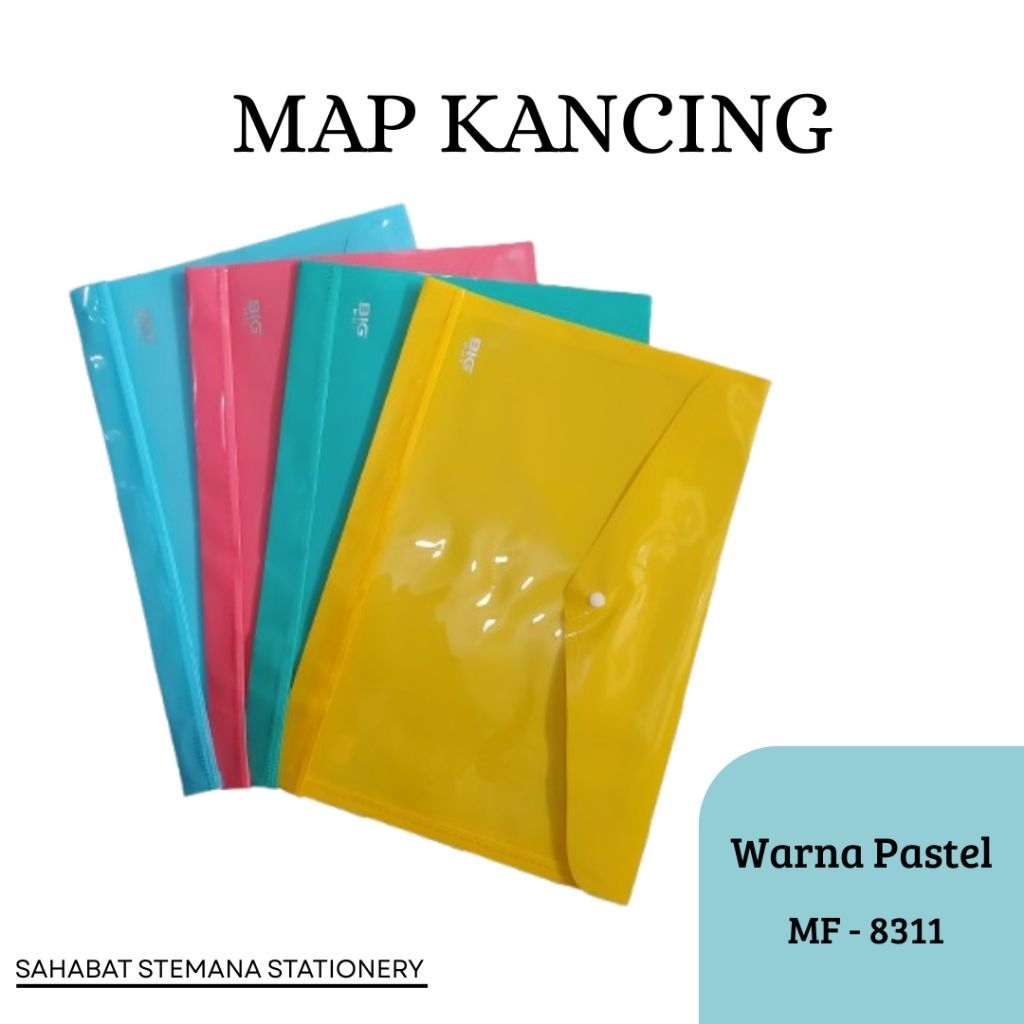 [ PCS ] Map Kancing BIG / Map Dokumen Kancing / Map Kancing Pastel
