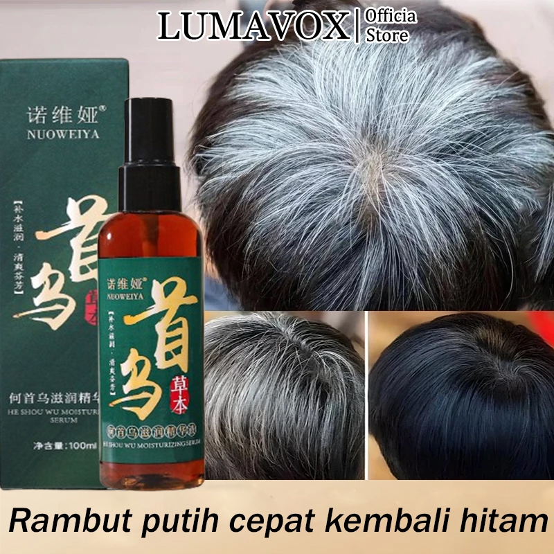 Pewarna Rambut Permanen Anti Luntur Serum Penghitam Rambut Uban Permanen 100ML Penutup Uban Permanen