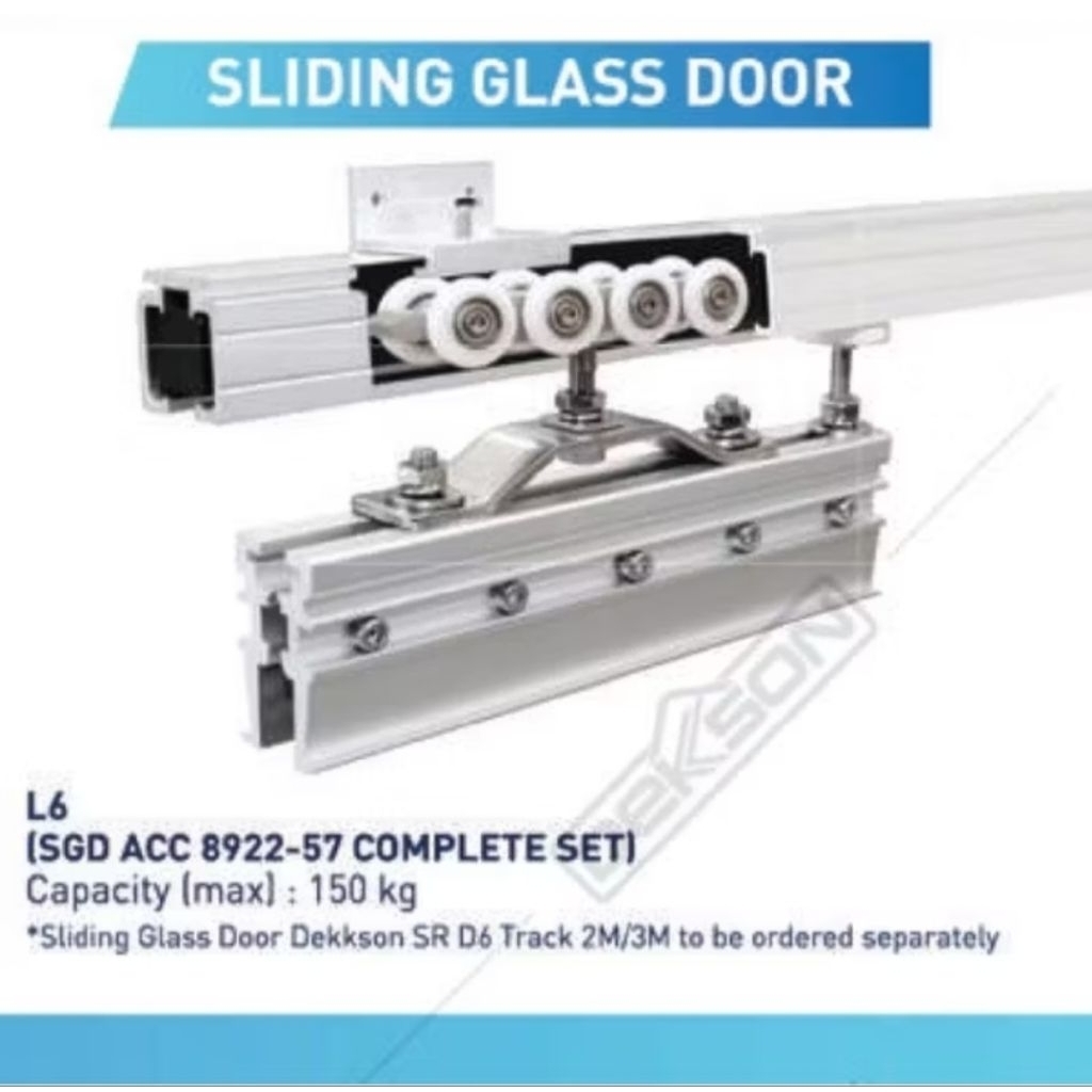 REL SLIDING GLASS DOOR DEKSON SGD L6 8922-57 3M REL SLIDING PINTU KACA 300CM 3METER