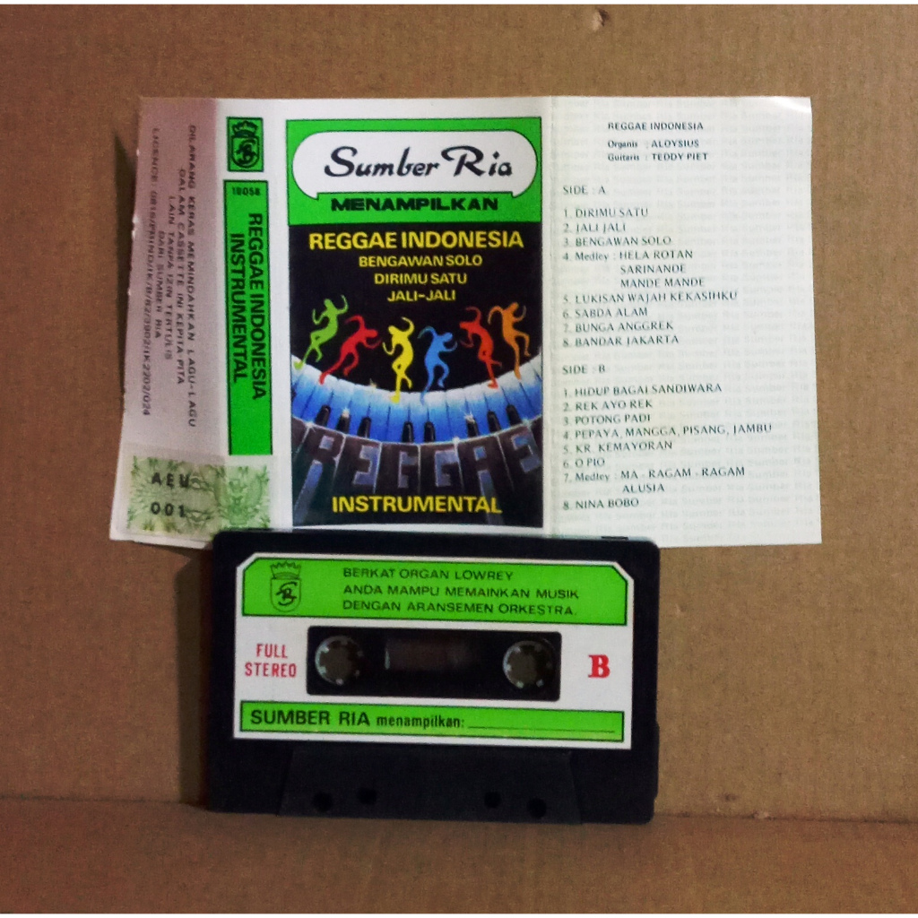REGGAE INDONESIA INSTRUMENTAL - Kaset