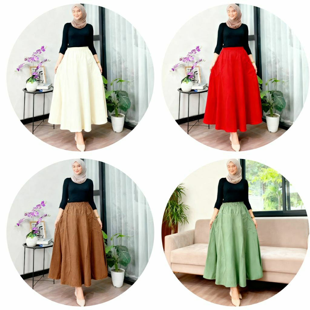 ROK PAYUNG POLOS  / ROK POLOS / ROK PAYUNG JUMBO