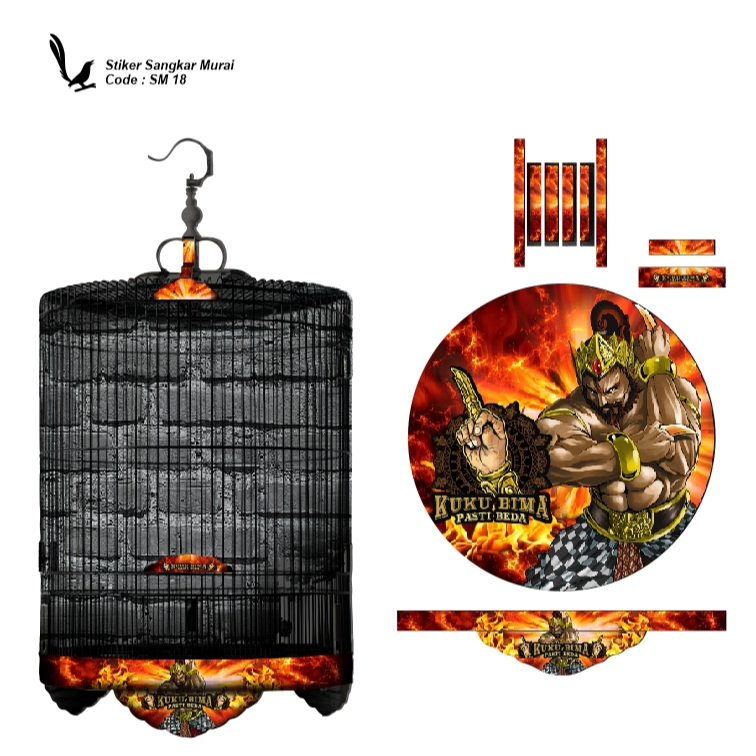 Stiker Decal Tebok Murai Stiker Sangkar Murai BIMA