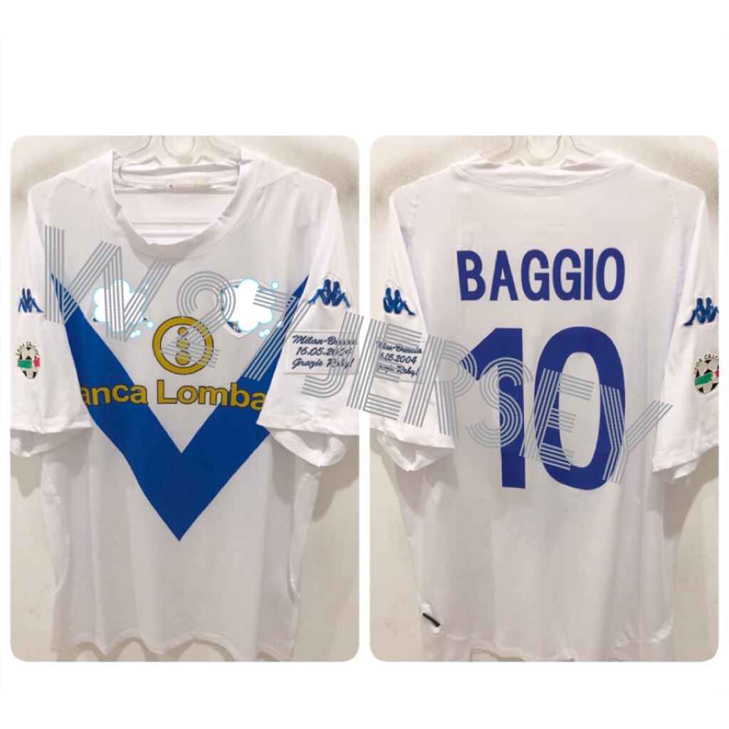 JERSEY RETRO - BRESCIA AWAY 2003-2004 name player Baggio + Patch