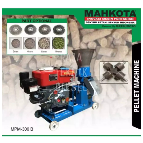 Mesin Cetak Pelet Pembuat Pakan MPM 300B MAHKOTA 1000 kg/jam MPM 300 B ORIGINAL