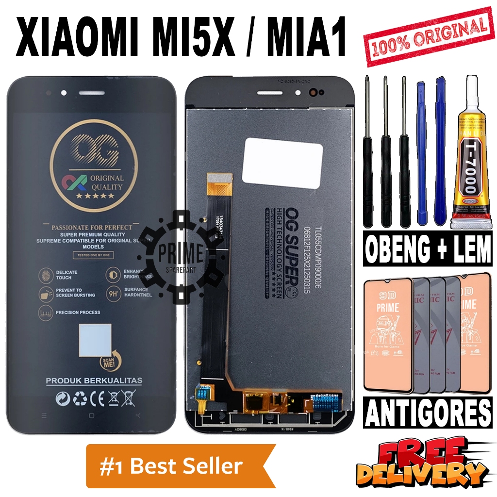 LCD TOUCHSCREEN XIAOMI MI5X / XIAOMI MIA1 ORIGINAL OEM LCD XIAOMI MI5X / MIA1 FULLSET