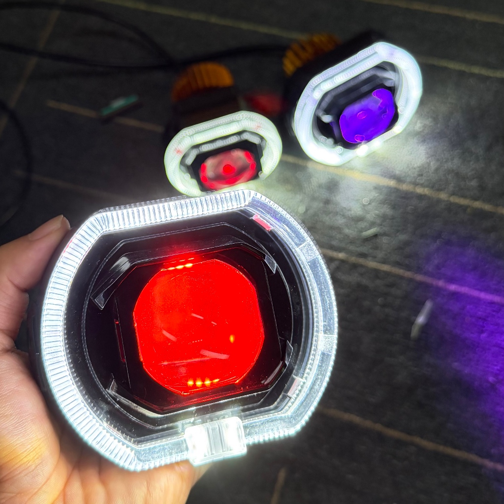 Lampu Biled Projie Versi Matrix X1  4.5 Inch Flat Cut Dengan Kipas Pendingin Plus  High Low Putih Pr