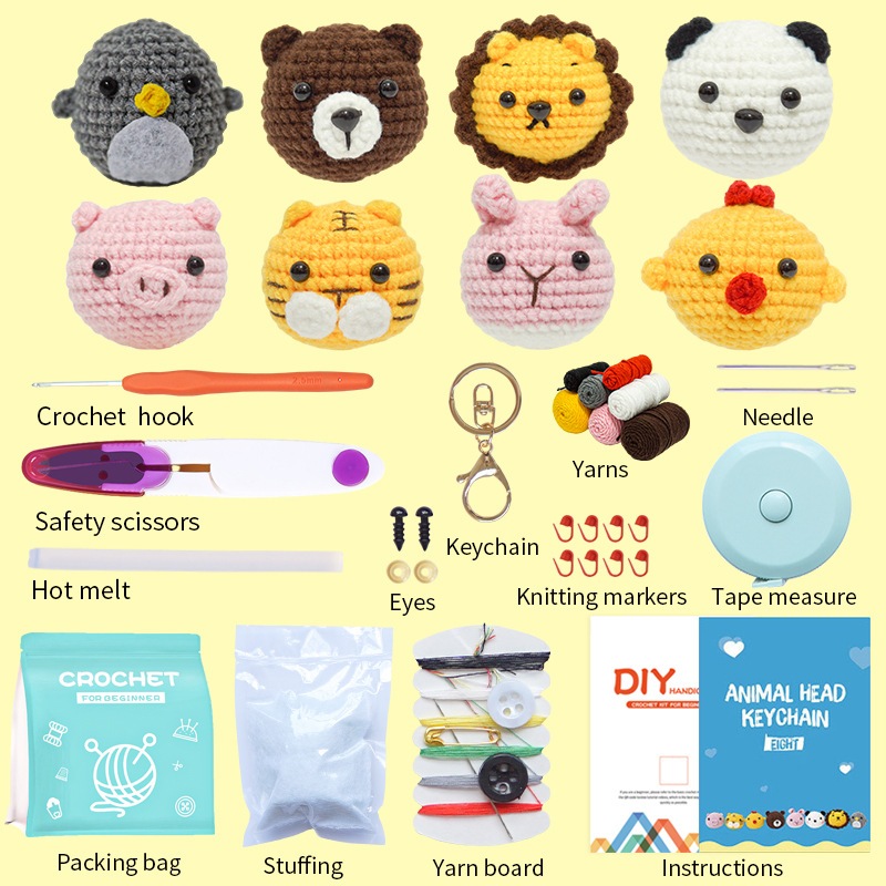 MADEBYBULAT KIT DIY Paket Kit DIY Merajut Benang Mainan Kreativitas untuk Anak Craft dan Tutorial KI