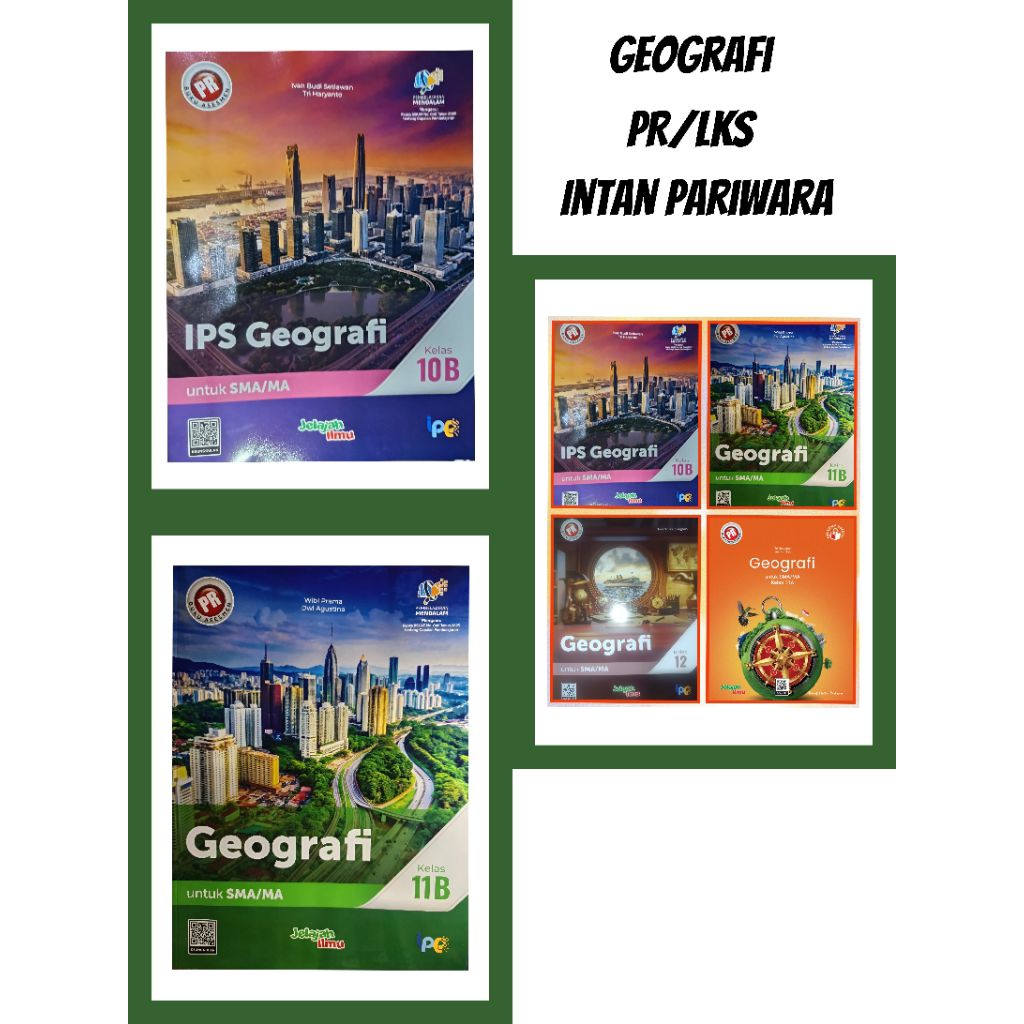 Buku lks/pr Geografi kelas 10,11,Dan 12,tahun 2024/2025