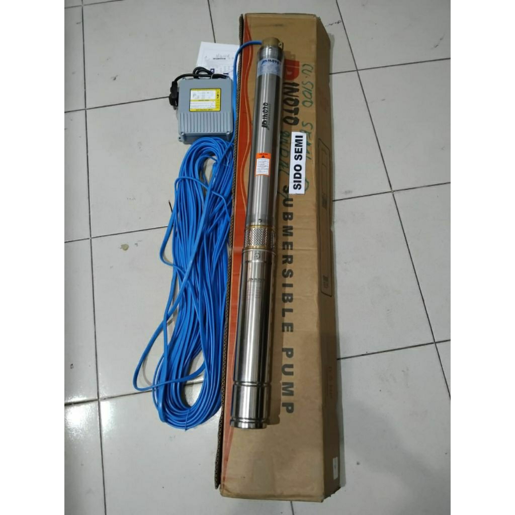 Pompa Submersible Sible Sibel 1HP 3in224 + Control Box + Kabel 50M Pompa Air Satelite Celup Sumur Da