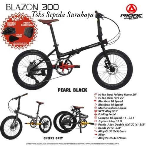 SEPEDA LIPAT ANAK PACIFIC BLAZON 300 SEPEDA LIPAT FOLDING BIKE 20 INCH,SEPEDA READY SEMUA WARNA BARU