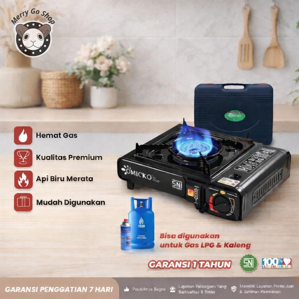 KOMPOR PORTABLE 2 IN 1 GAS KOMPOR GAS PORTABLE (1TUNGKU)