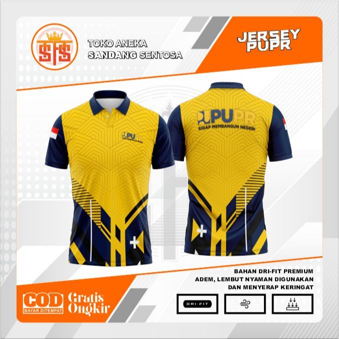 Jersey Polo PUPR (Kementerian Pekerjaan Umum dan Perumahan Rakyat) Lengan Pendek | Dri Fit Milano Pr