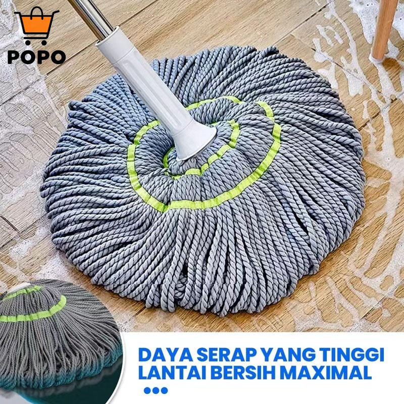 Alat Pel Lantai Peras Tarik Praktis Twist Mop / PEL / Pel Putar Otomatis Pel Tanpa Peras Tangan/Alat