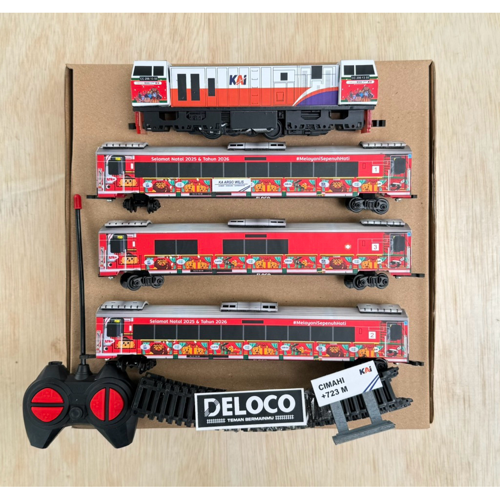 paket Rangkaian murah Mainan Kereta Api Indonesia RC,Kereta api mainan Remot control,Lokomotif cc206