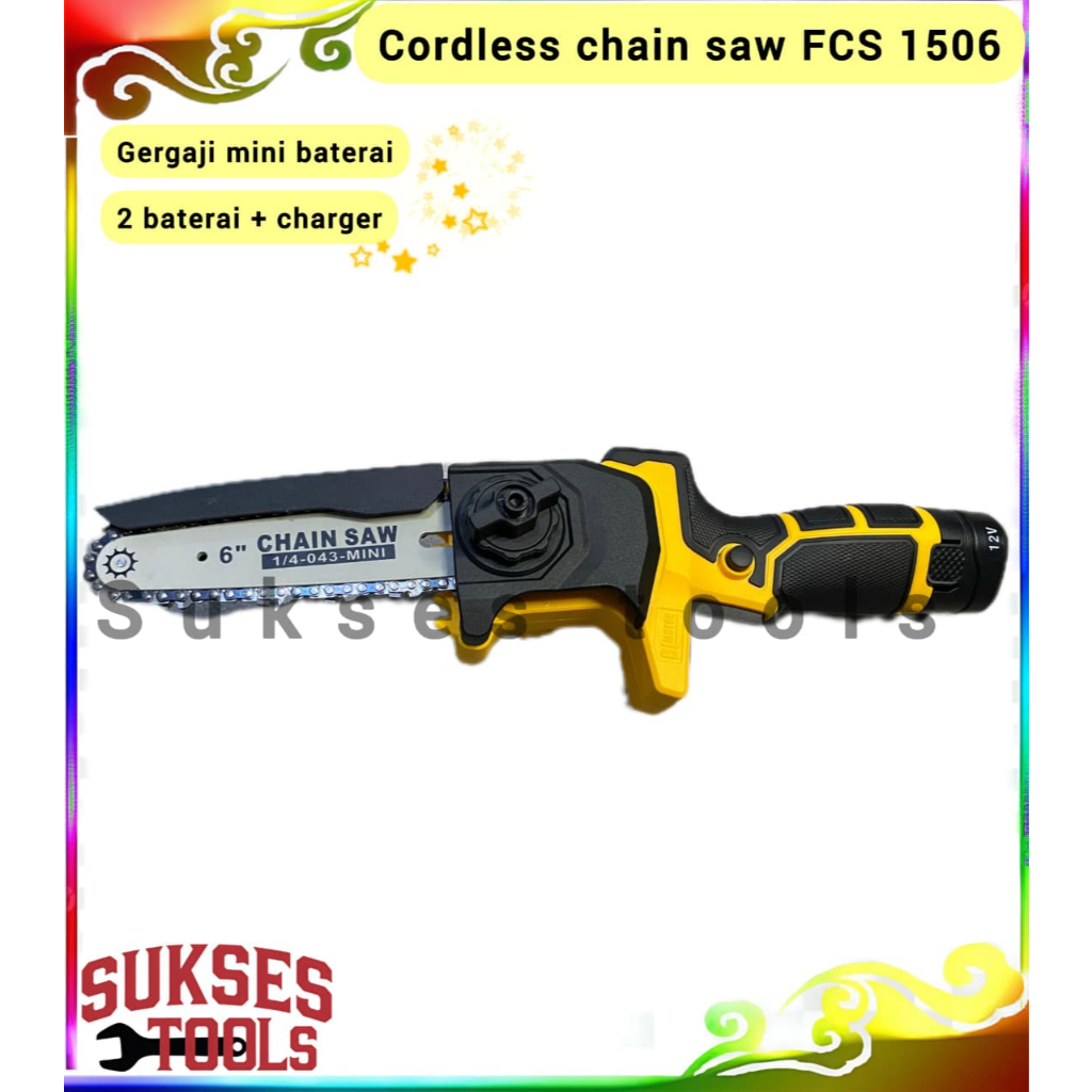 FISCH CORDLESS CHAINSAW 6 INCI FCS 1506 - FISCH GERGAJI MINI