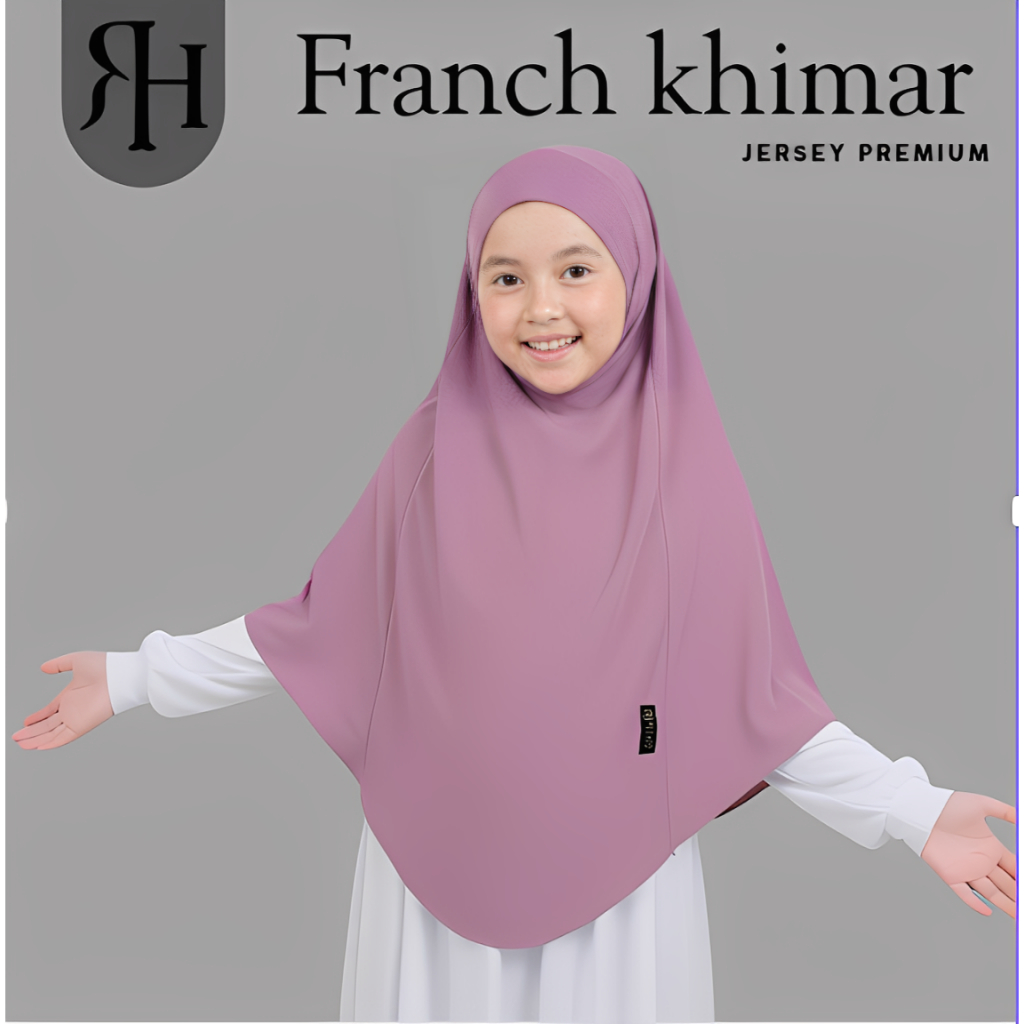 Hijab French Khimar Anak Jersey Premium I Hijab Cadar Anak