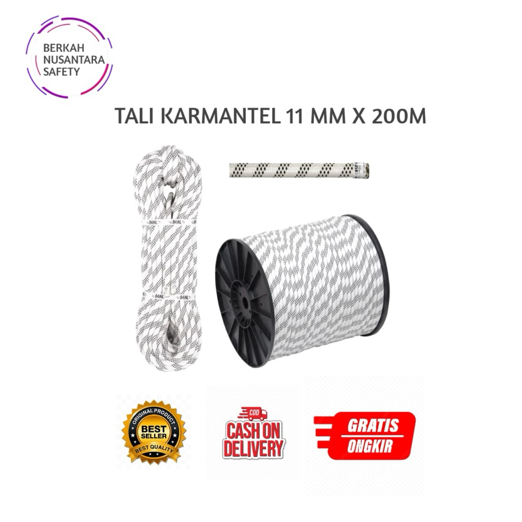 TALI KARMANTEL 12MM X 200 M/TALI KARMANTEL MURAH/TALI KARMANTEL KESELAMATAN