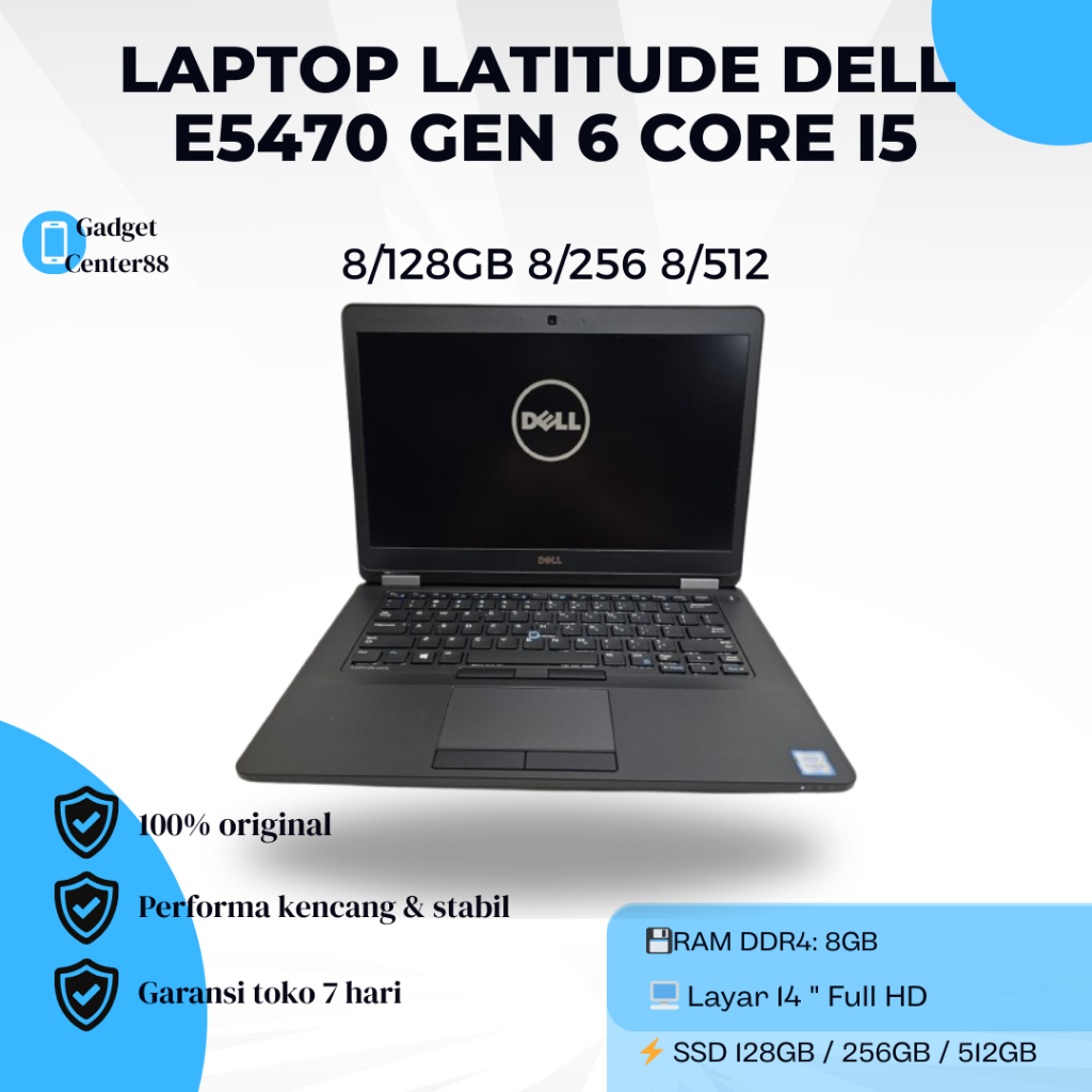 Murah Laptop Dell Latitude E5470/3500/3590/5400/5480/5490/5500/5590/5591 Core i 5 i7 Second Mulus