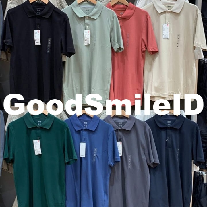 SALE Men Kaos Polo AIRism Katun Pique Lengan Pendek AIRism ATASAN PRIA COWOK JASTIP UNIQLO