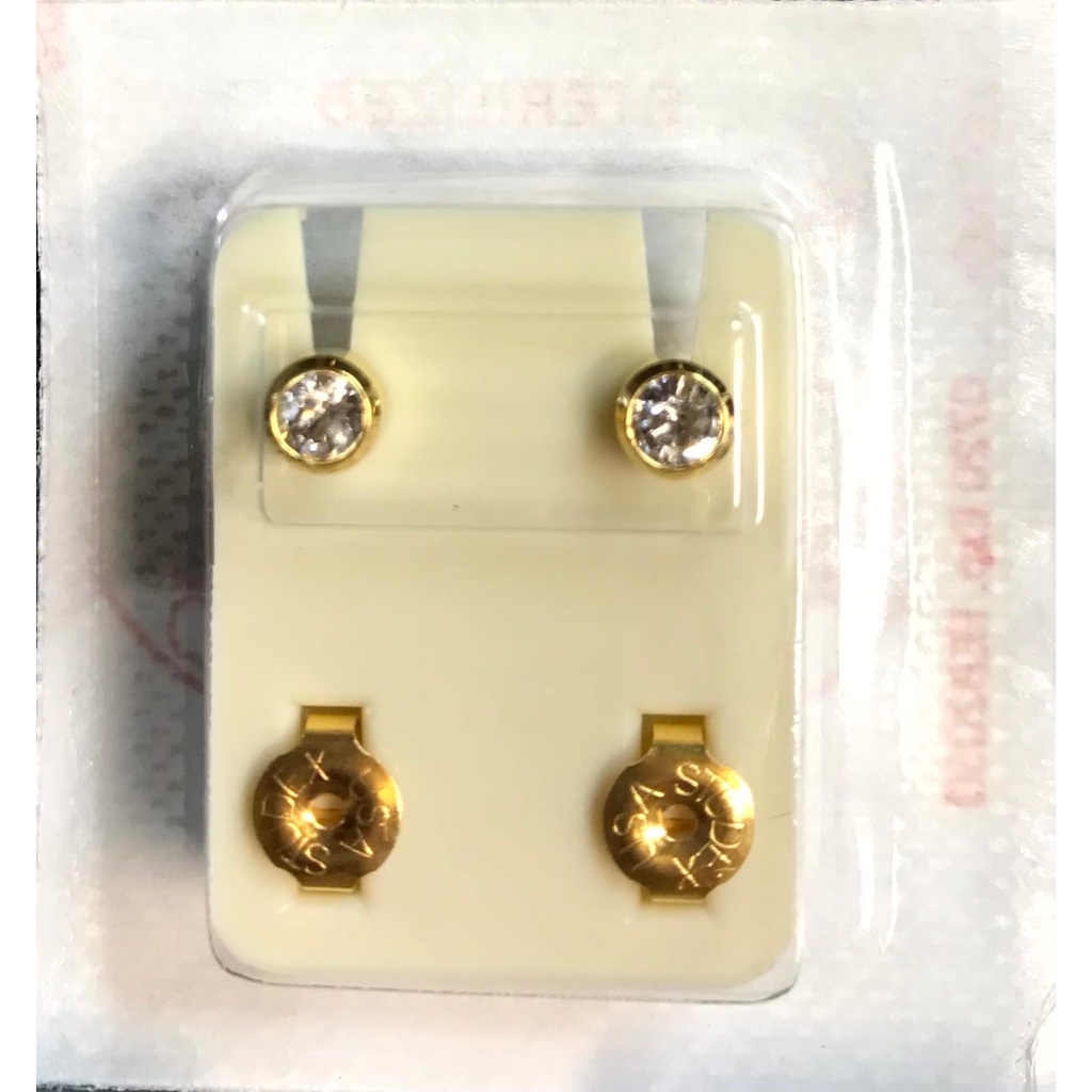 Ukuran L Earrings / Anting Kerabu Giwang Subang Studs Tindik Kuping Telinga GOLD STUDEX Original Mad