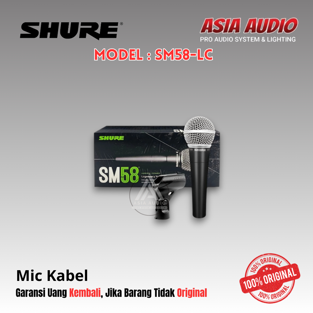 MIC KABEL SHURE SM58-LC
