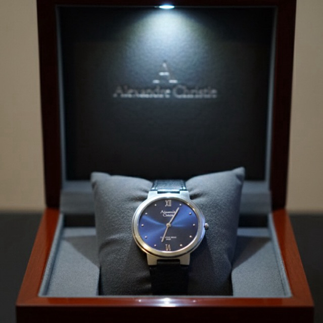 preloved jam tangan alexandre christie simple elegant