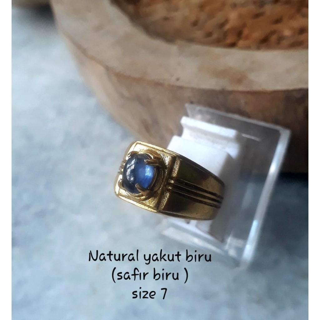 Batu yakut asli yakut biru natural bertu4h