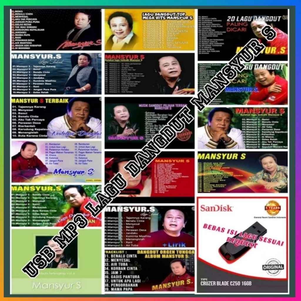 USB MOBIL UNTUK MUSIK MP3 LAGU DANGDUT MANSYUR S - USB MP3 LAGU DANGDUT NOSTALGIA - USB BISA BUAT DI