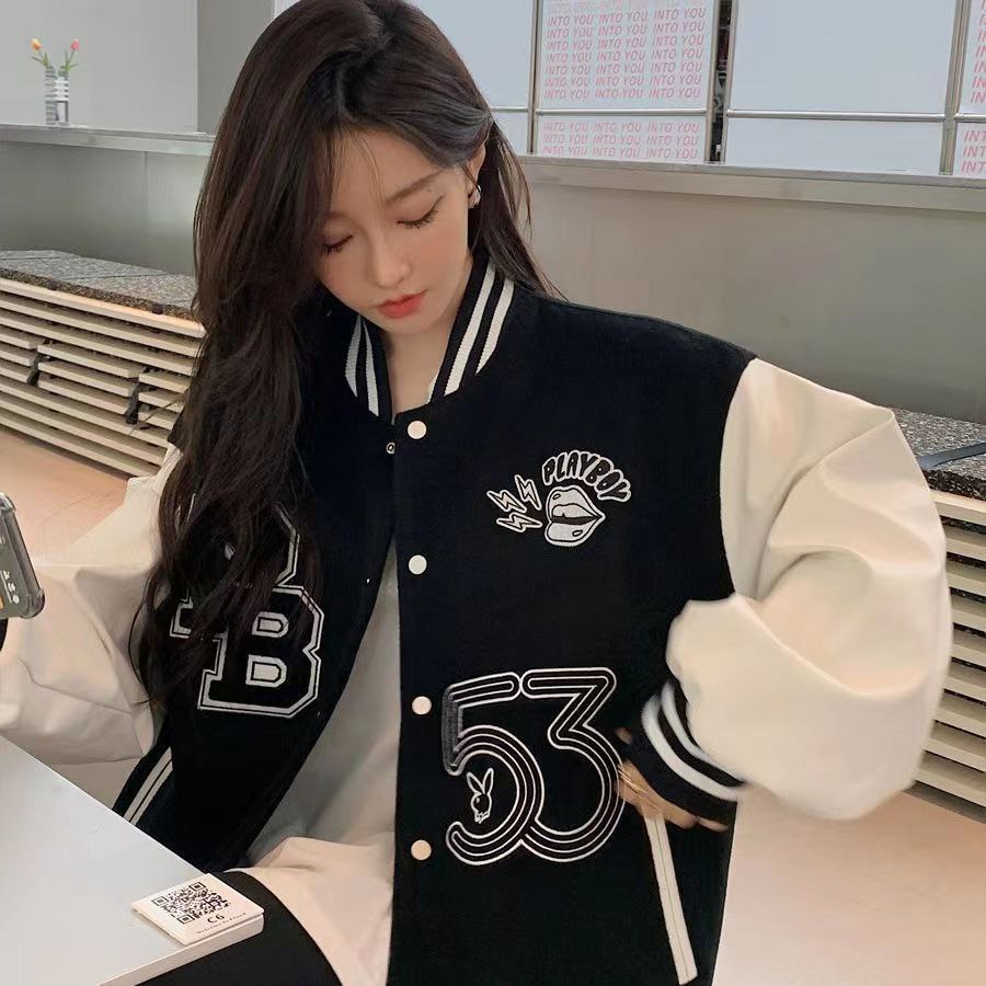 VARSITY PLAYBOY PB 53 JUMBO BIG SIZE - XXXXL Sablon DTF Unisex Nyaman Jaket Fleece Korean StyleS M L