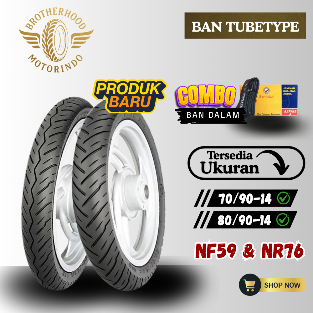 BAN IRC NF59 NR76 TUBETYPE (70/90-14 / 80/90-14) BAN IRC  / NON TUBLES IRC/ BAN MOTOR TUBETYPE RING 