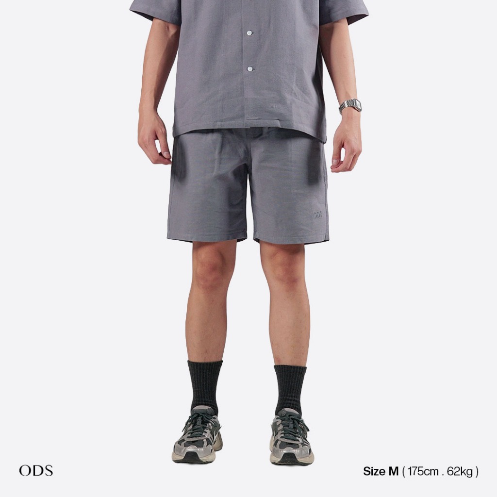 ODS Celana Pendek Linen Short Pants Iron Grey