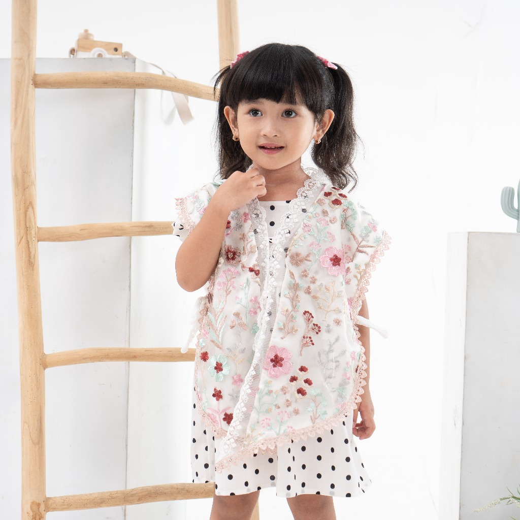 Delova Kids - RAYYA VEST Vol 2 Brukat Rompi Anak Renda Tille Kondangan Lebaran Pesta Korea Style Couple Mom