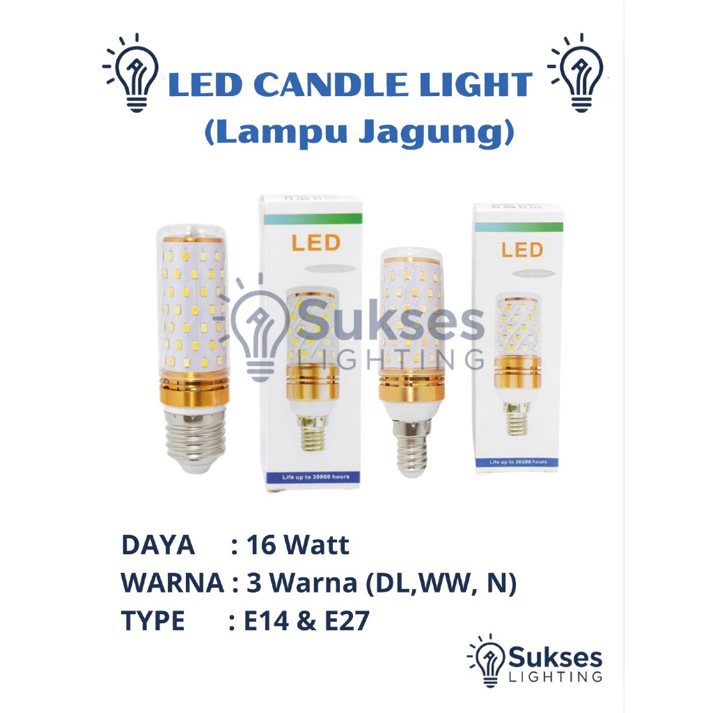 LAMPU LED CANDLE LIGHT Lampu Jagung Navigate 16Watt LAMPU LILIN NAVIGATE