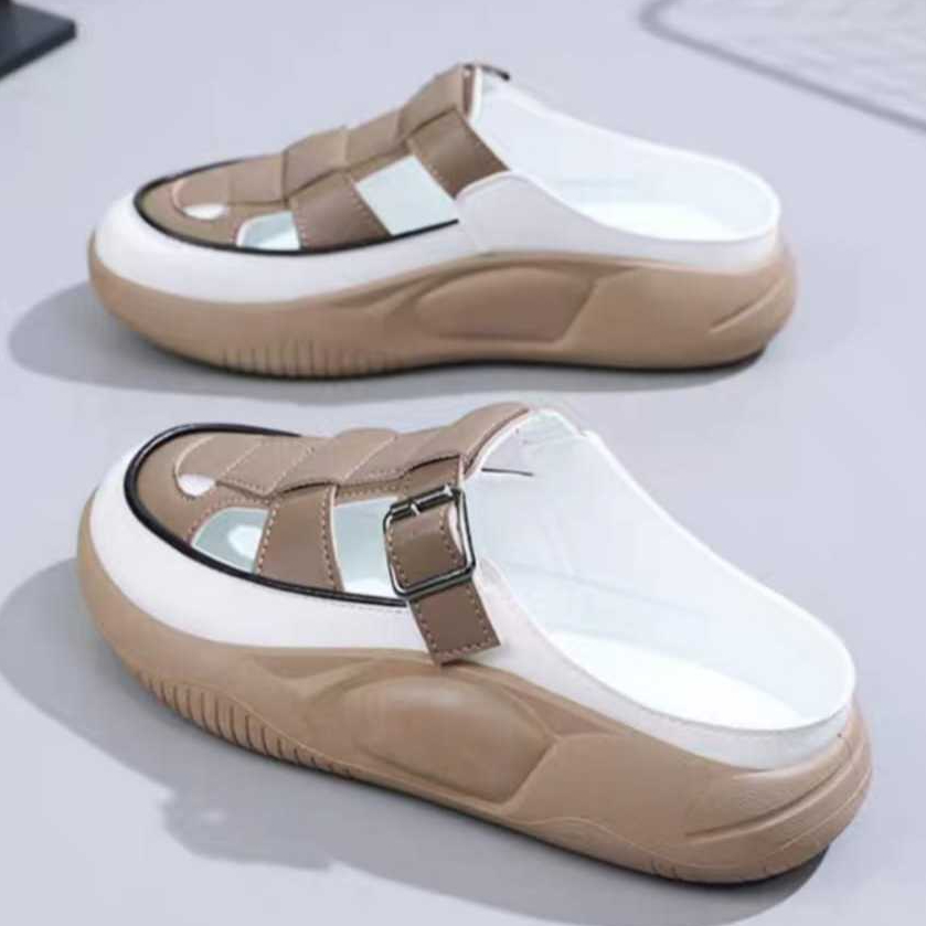 ALVIRA SHOES Sandal Wedges Wanita Slipon Size Besar Antislip Ringan Kekinian Nyaman Kasual CK 555