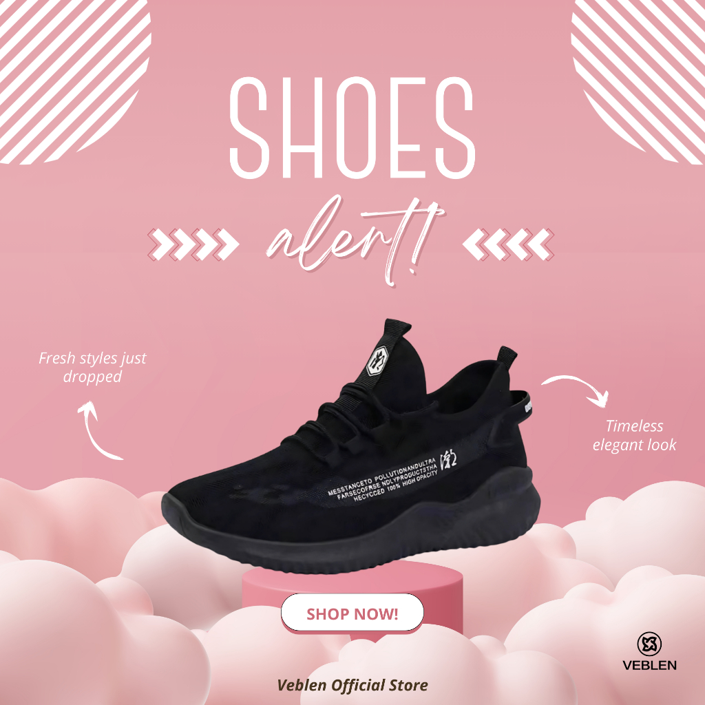 VEBLEN OFFICIAL STORE Sepatu Sneaker Pria Modern Sport Santai Kerja Kantor Kuliah Sirkulasi