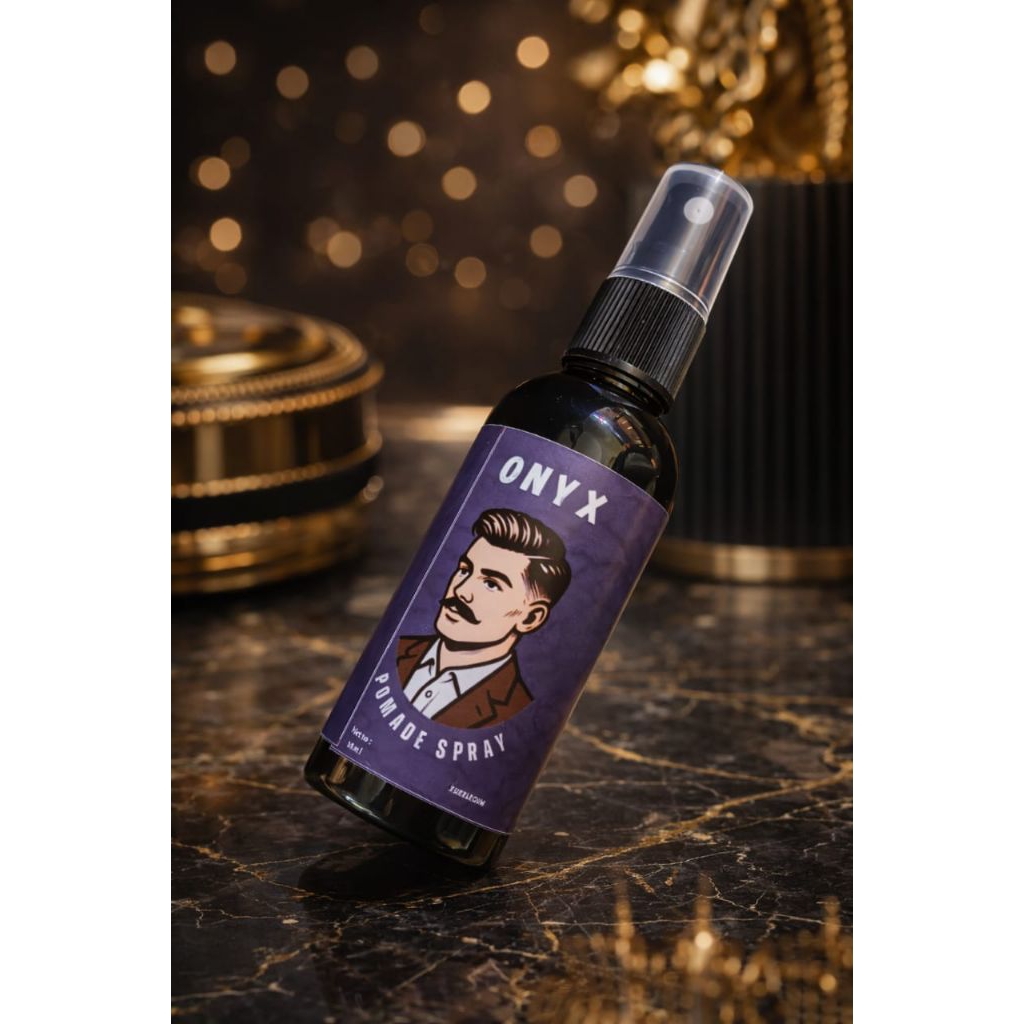 Pomade spray rambut pria ONYX klimis wangi seharian tinggal semprot