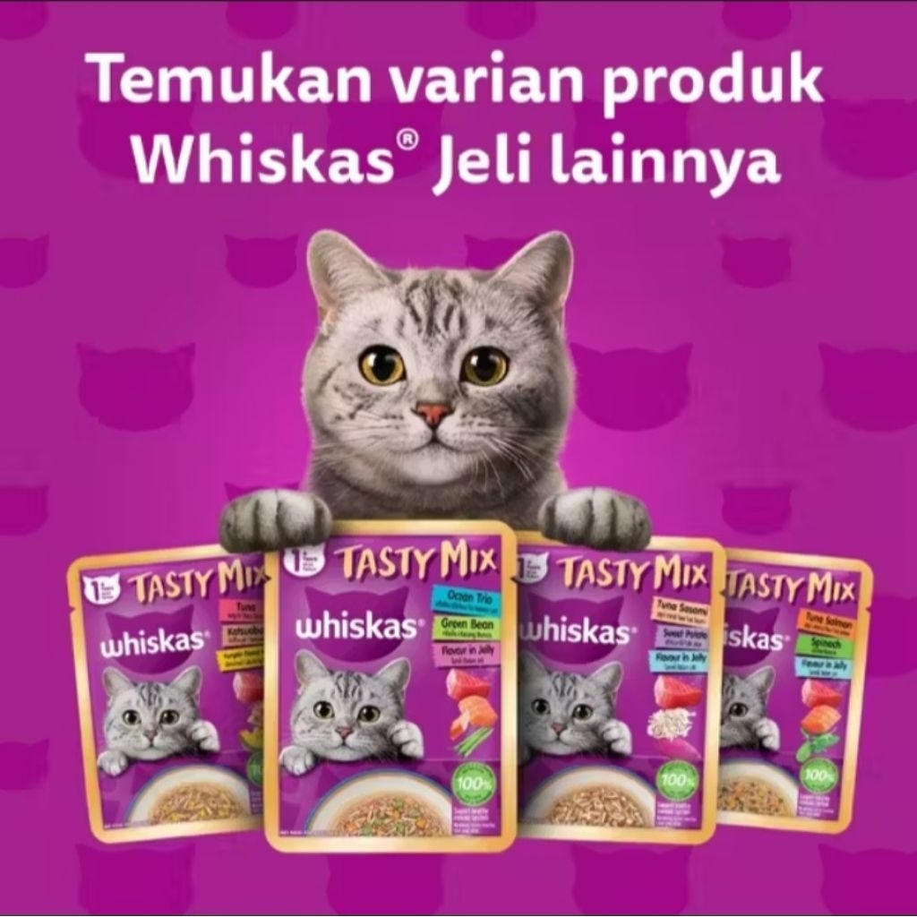 whiskas tasty mix pouch (adult/dewasa), whiskas tasty mix wet food (adult/dewasa), whiskas tasty mix