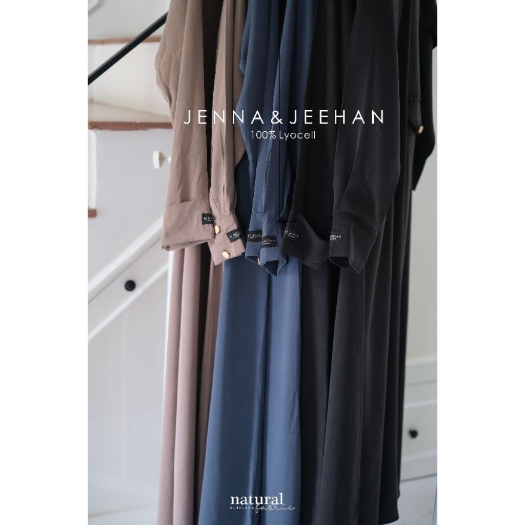 Gamis Abaya JENNA JEEHAN Natural Fabric Al-Hauraa