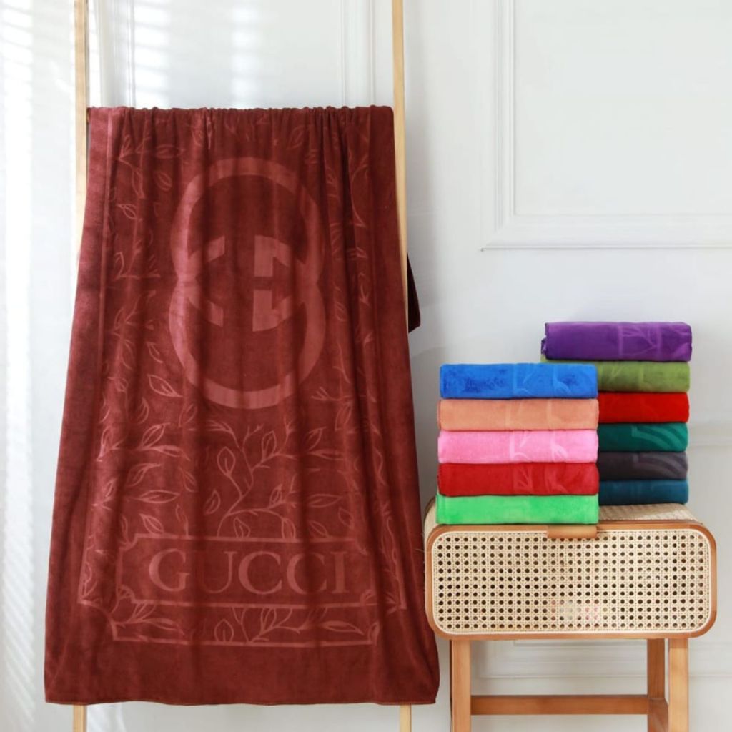 Handuk Mandi GUCCI Dewasa Jumbo Microfiber Lembut Menyerap Air Meimey.shoop