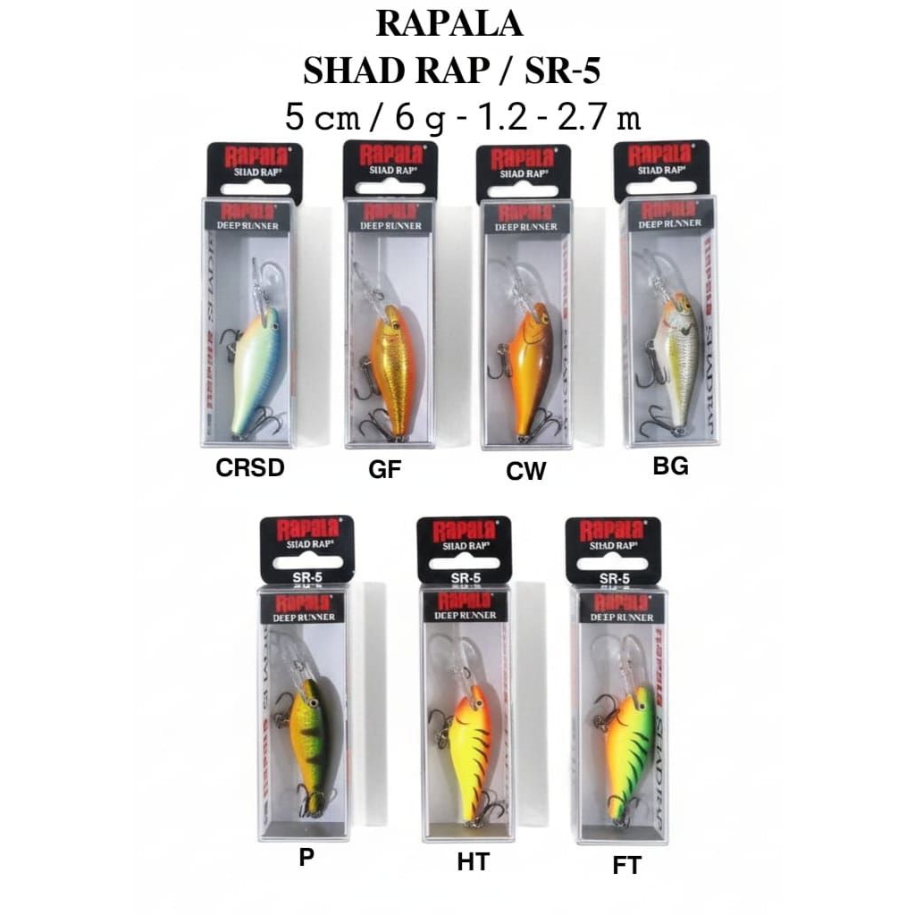 LURE / UMPAN RAPALA SHAD RAP / SR-5