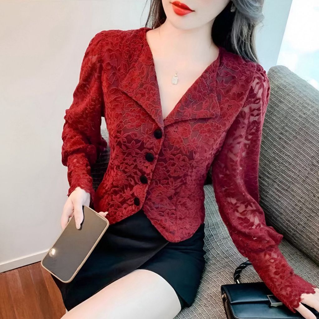 Blouse Import Wanita Atasan Wanita Atasan Sanghai Import Kekinian Blouse Korean Style Blouse Import
