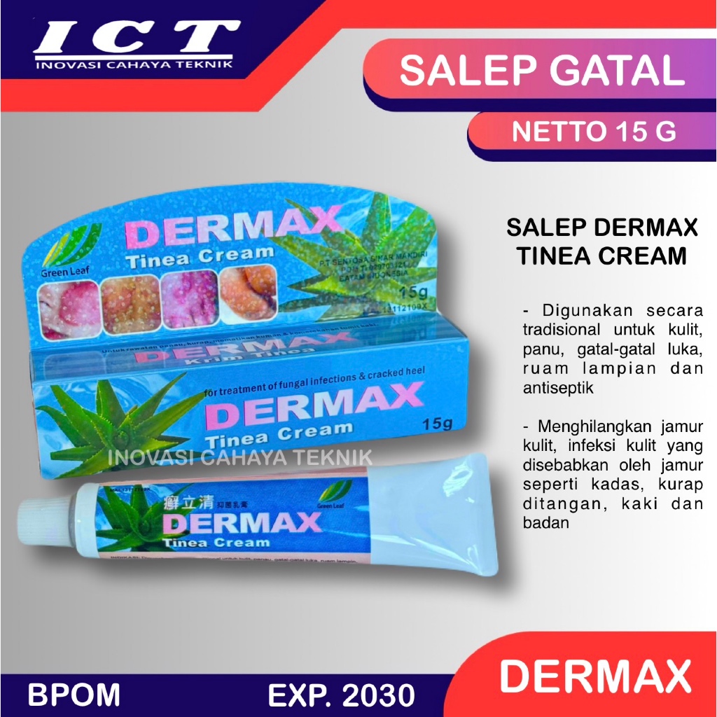 Salep Aloevera Dermax Salep Gatal Tinea Cream 15 gram