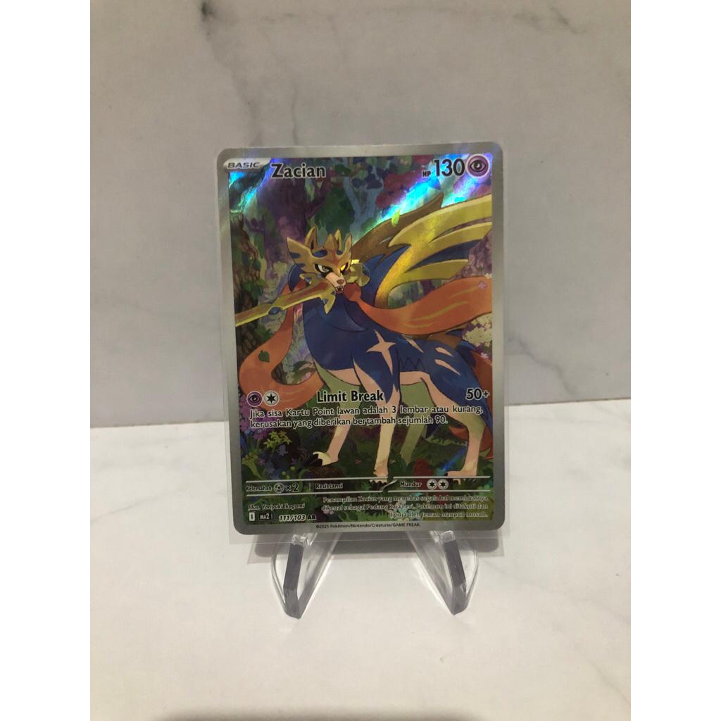 zacian AR kobaran biru pokemon tcg indonesia